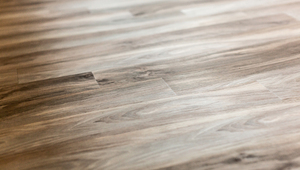 Natural wood-style flooring in warm tones