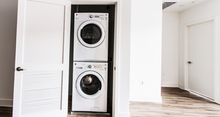 Full size front-loading washer and dryer